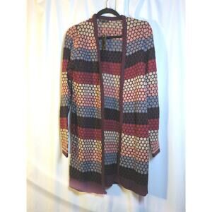 Lefty & Me Long colorful open cardigan large women's beautiful warm colors